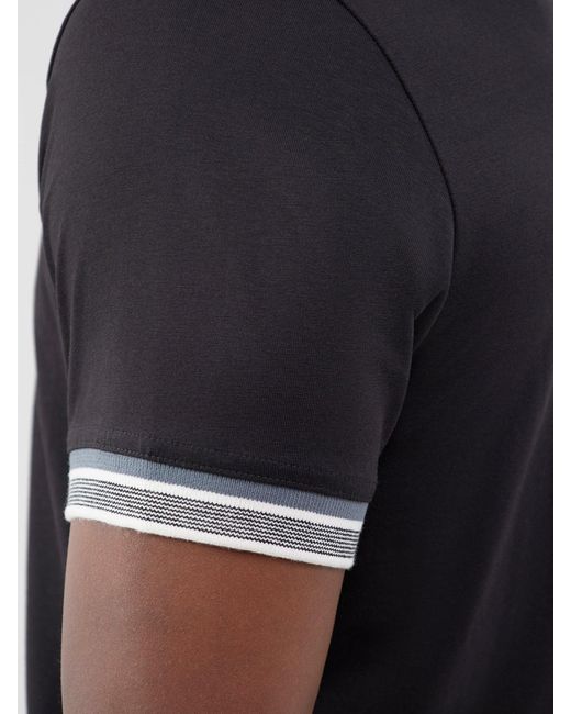 Barbour Black Newport Tipped T-Shirt for men