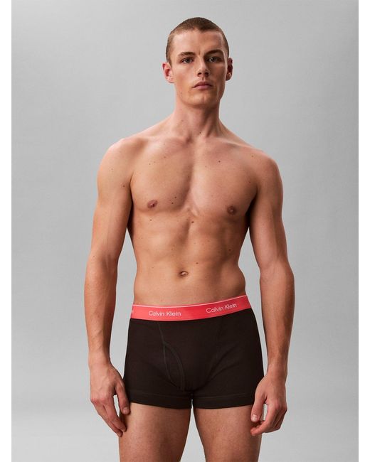 Calvin Klein Red Trunks 3 Pack for men