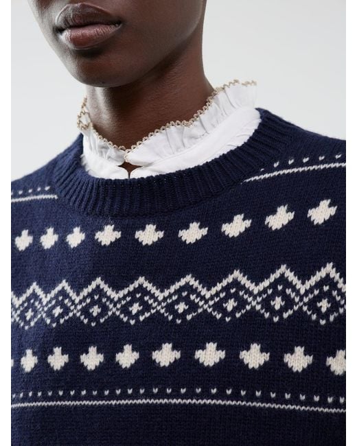 Weekend by Maxmara Blue Virgin Savana Knitted Waistcoat
