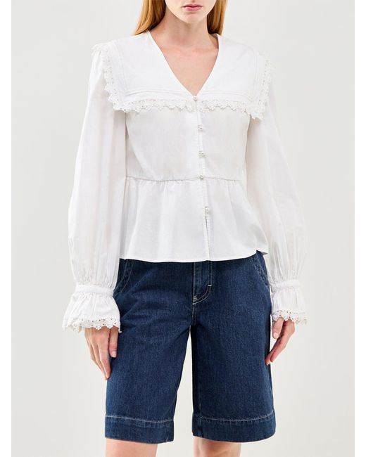 Barbour White Tisbury Top