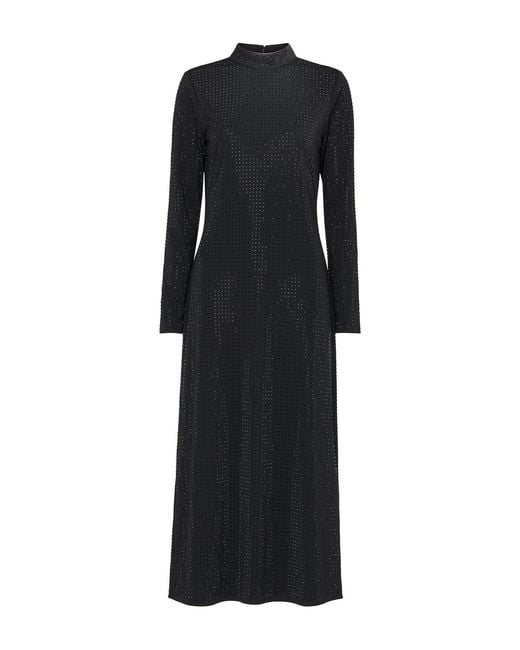 Whistles Black Hot Fix Jersey Midi Dress
