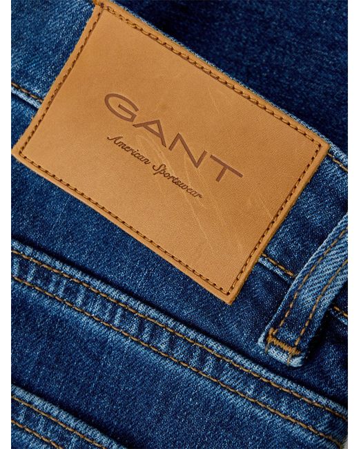 Gant Blue Regular Fit Jeans Mid for men