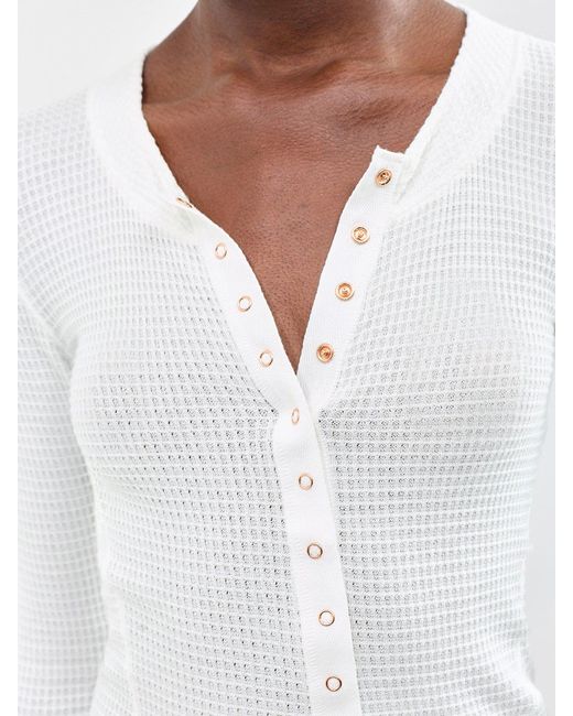 Free People White Going Places Cardigan