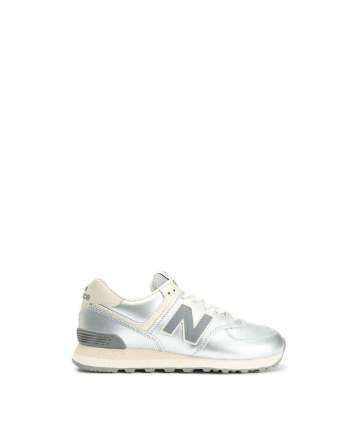 New Balance White 574 Trainers for men