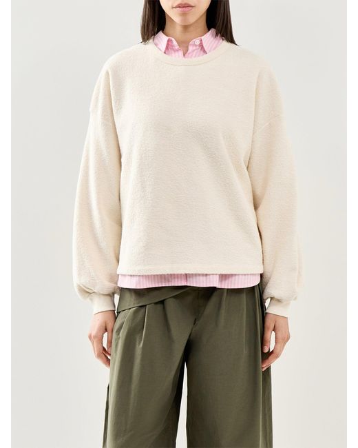 American Vintage White Boby Sweatshirt Cream