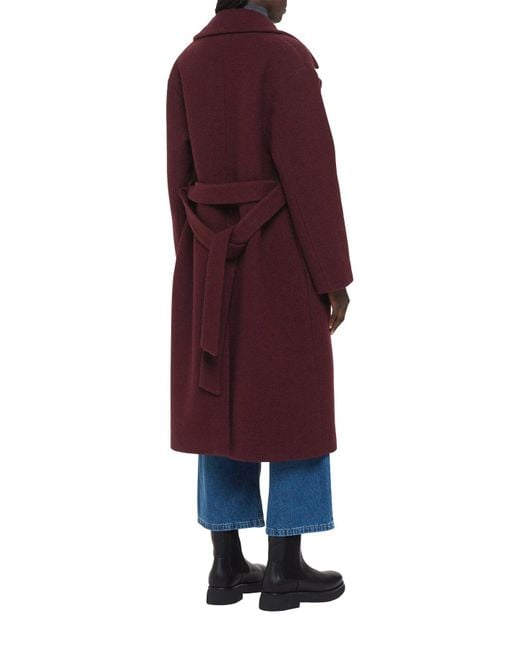Whistles Purple Women's Lorna Wrap Wool Coat