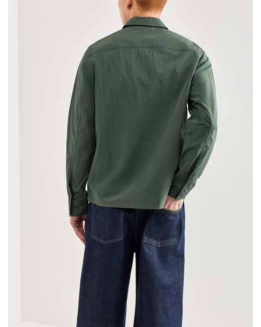 Fred Perry Green Zip Through Overshirt for men