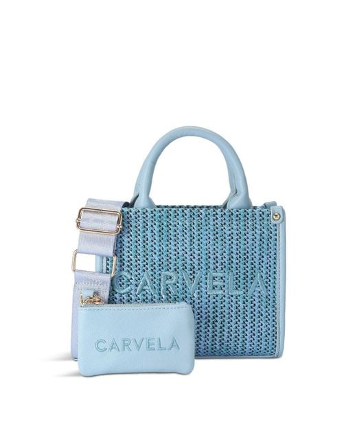 Carvela Kurt Geiger Blue Sorrento Micro Tote Bag