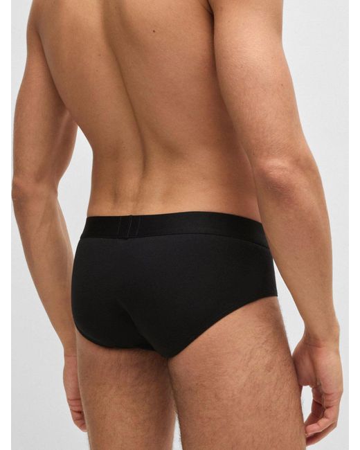 Boss Black Three-Pack Of Stretch- Briefs With Logo for men