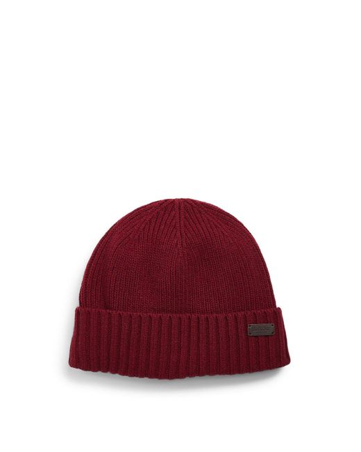 Barbour Red Carlton Beanie for men