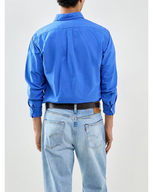 Polo Ralph Lauren Blue Custom Fit Oxford Shirt for men