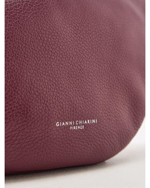 Gianni Chiarini Purple Cleo Small Shoulder Bag Burgundy