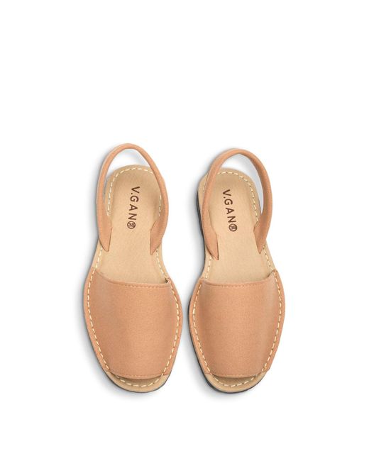 V.Gan White Vegan Rambu Menorcan Sandals