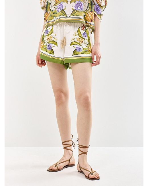 Farm Rio Yellow Shorts Multi