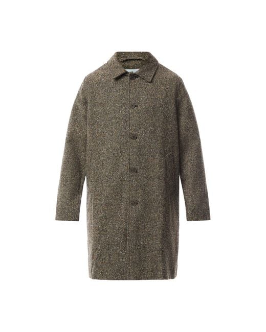 Wax London Gray Men's Stan Wool Car Coat for men