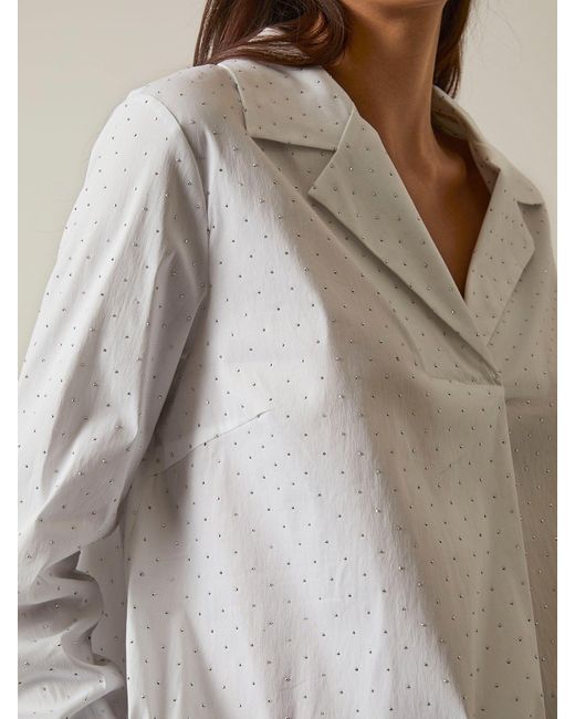 James Lakeland White Embellished Shirt