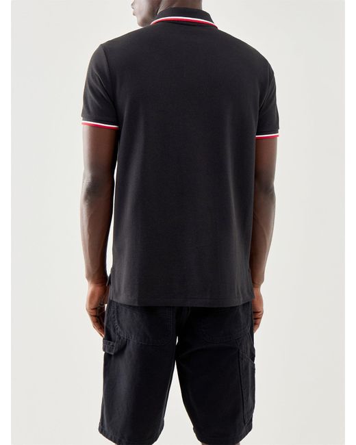 Polo Ralph Lauren Black Custom Fit Tipping Polo Top for men