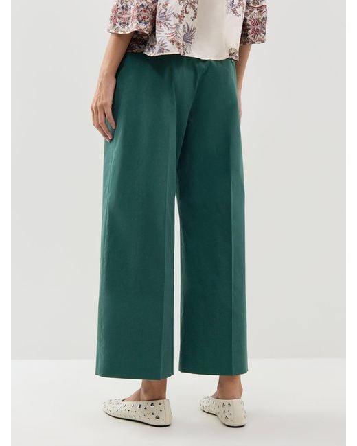 Weekend by Maxmara Green Urial Wide Leg Trousers