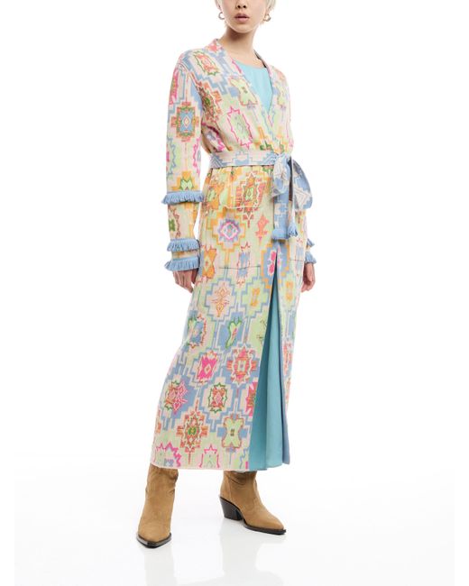 Hayley Menzies White Women's Magic Mosaic Cotton Jacquard Cardigan