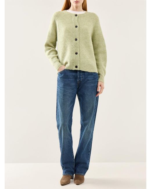 SELECTED Green Lulu Long Sleeve Knit Short Cardigan
