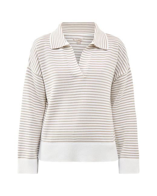 Barbour White Aylesby Knitted Jumper Multi