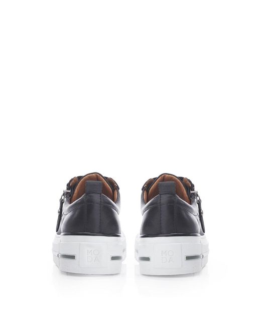 Moda In Pelle White Women's Filician Leather Trainers
