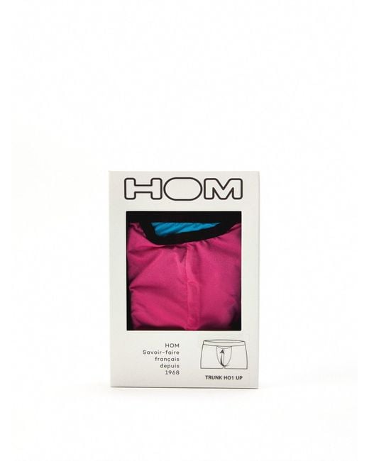 Hom Pink Plume Up Trunks for men