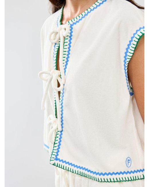 FRNCH Blue Domenico Top Cream