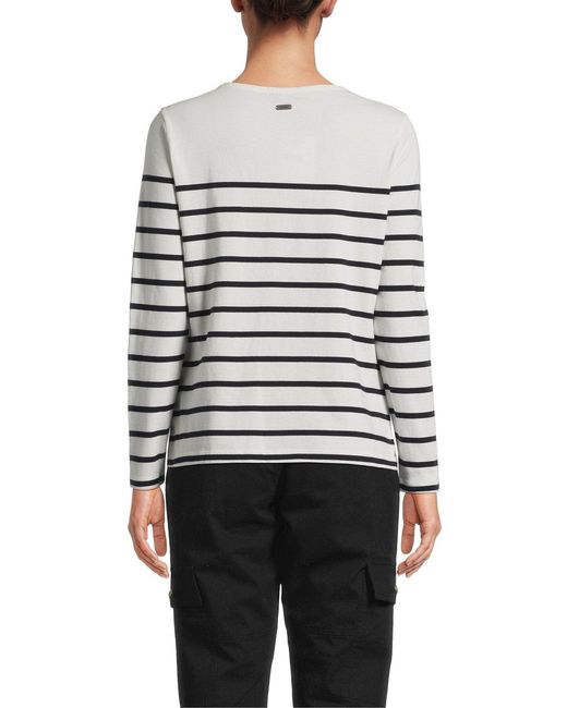 Barbour White Bradley Top