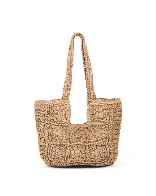 Pieces Natural Lisa Shopper Bag
