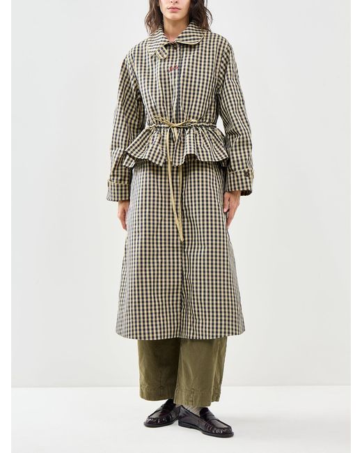 Damson Madder White Myrtle Multi Wear Trench Coat Gingham