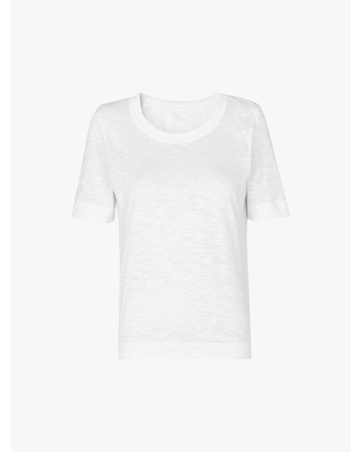 Whistles White Women's Rosa Double Trim T-shirt