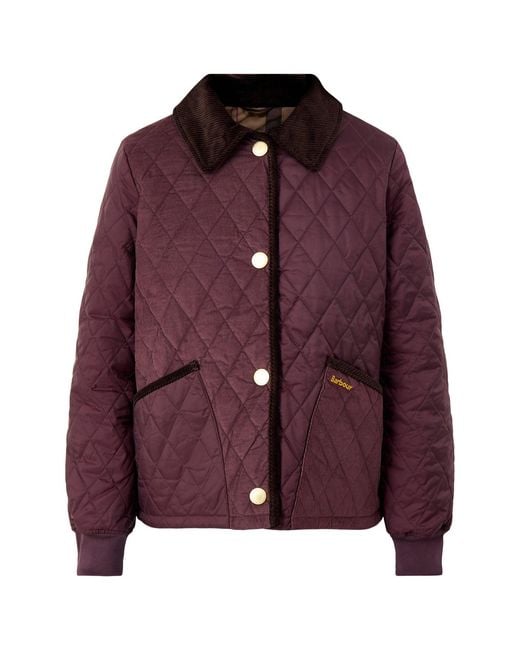 Barbour Purple Marla Quilted Jacket