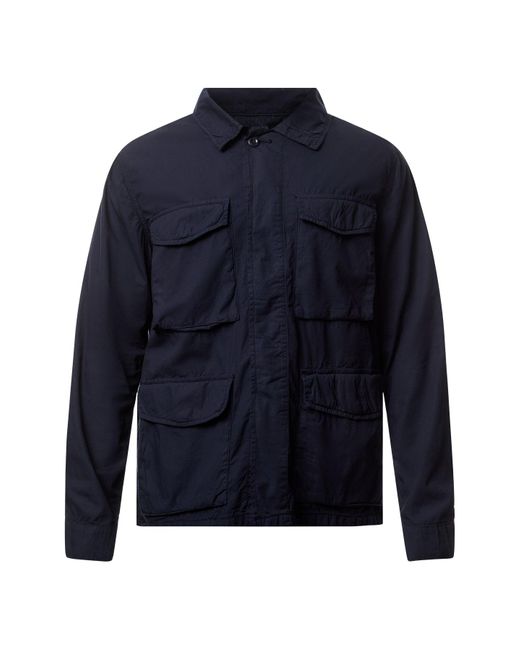 Hartford Blue Army Poplin Jared Woven Jacket for men