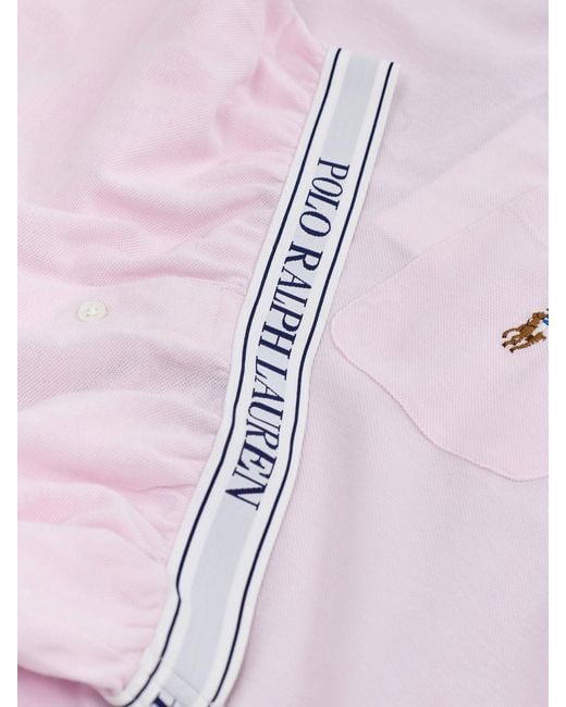Polo Ralph Lauren Pink Knit Oxford Short Sleeve Set