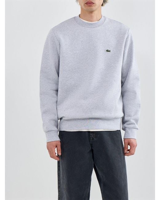 Lacoste Gray Classic Crew Sweatshirt for men