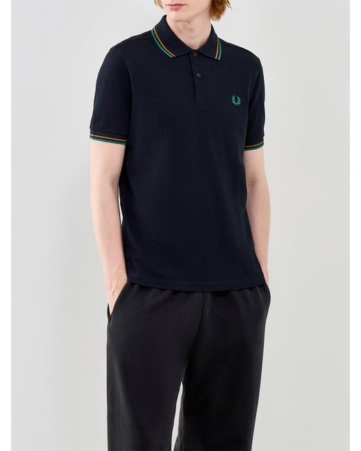 Fred Perry Blue Twin Tipped Polo Shirt for men
