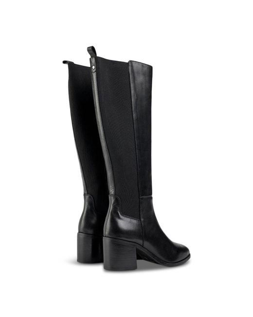 Sole Black Gillie Elasticated Knee High Boots