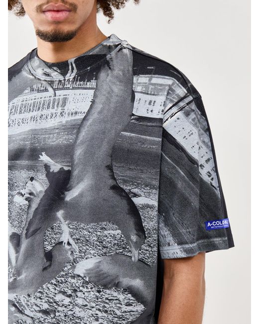 A_COLD_WALL* Gray Graphic T-Shirt for men