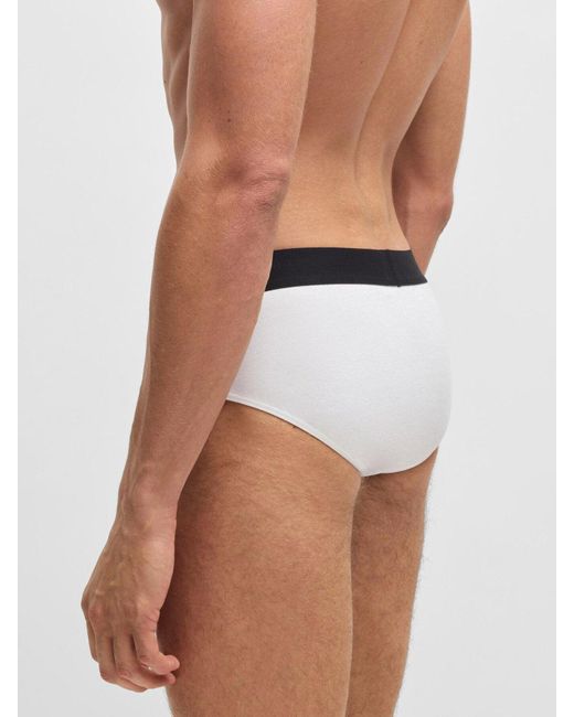 Boss Black Three-Pack Of Stretch- Briefs With Logo for men