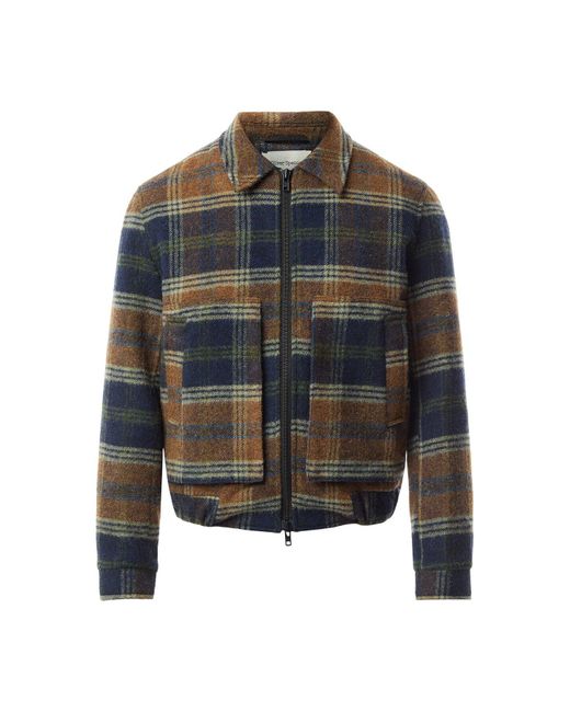 Oliver Spencer Blue Men's Staunton Arlington Bomber Jacket for men