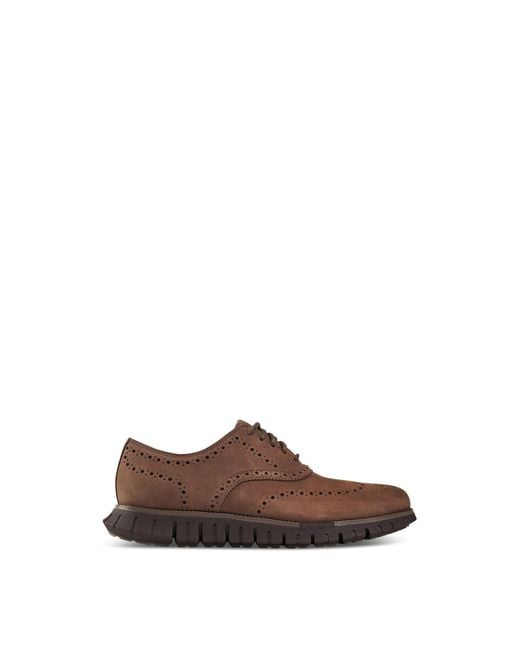 Cole Haan Brown Men's Zerogrand Remastered Wing Tip Oxford Shoes for men