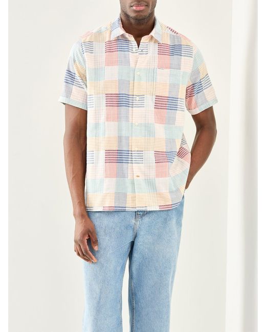 Barbour White Oakshore Short Sleeve Summer Fit Shirt for men