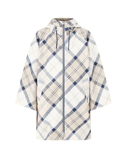 Barbour Gray Kinsale Tartan Showerproof Cape