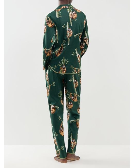Cyberjammies Green Sloth Print Pyjama Bottoms
