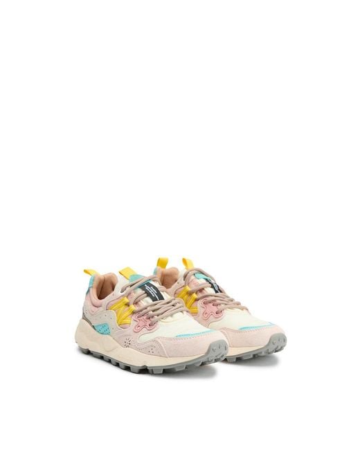 Flower Mountain White Yamano 3 Suede Trainers Multi for men