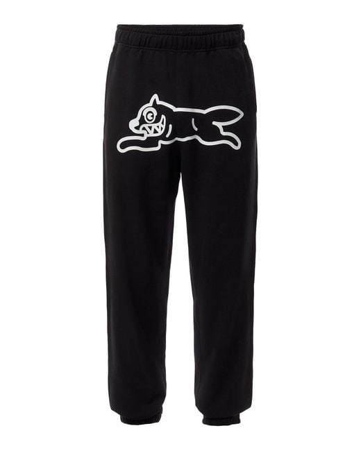 ICECREAM Black Running Dog Sweatpants for men