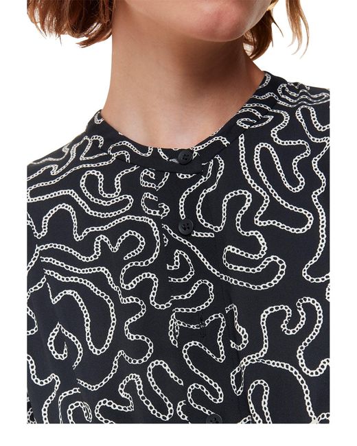 Whistles Gray Chain Print Flippy Dress, Viscose
