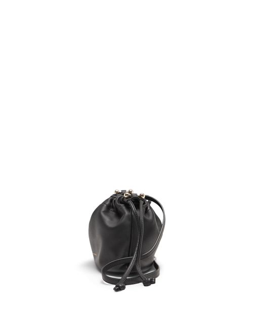 Strathberry Black Charlotte Drawstring Bag