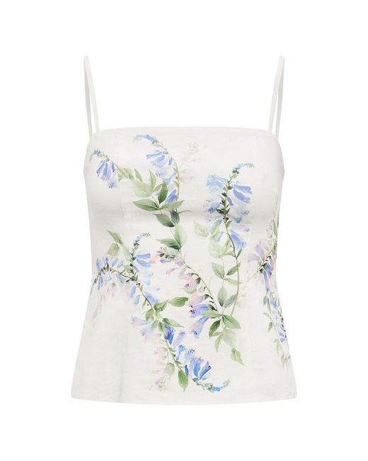 Forever New White Soleil Floral Print Top